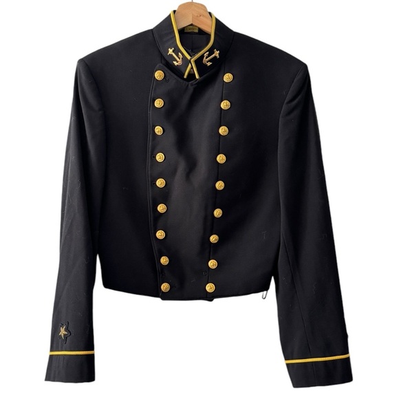 Vintage US Naval Academy Jacket Uniform Flying Cross Navy Jacket Preppy Academia